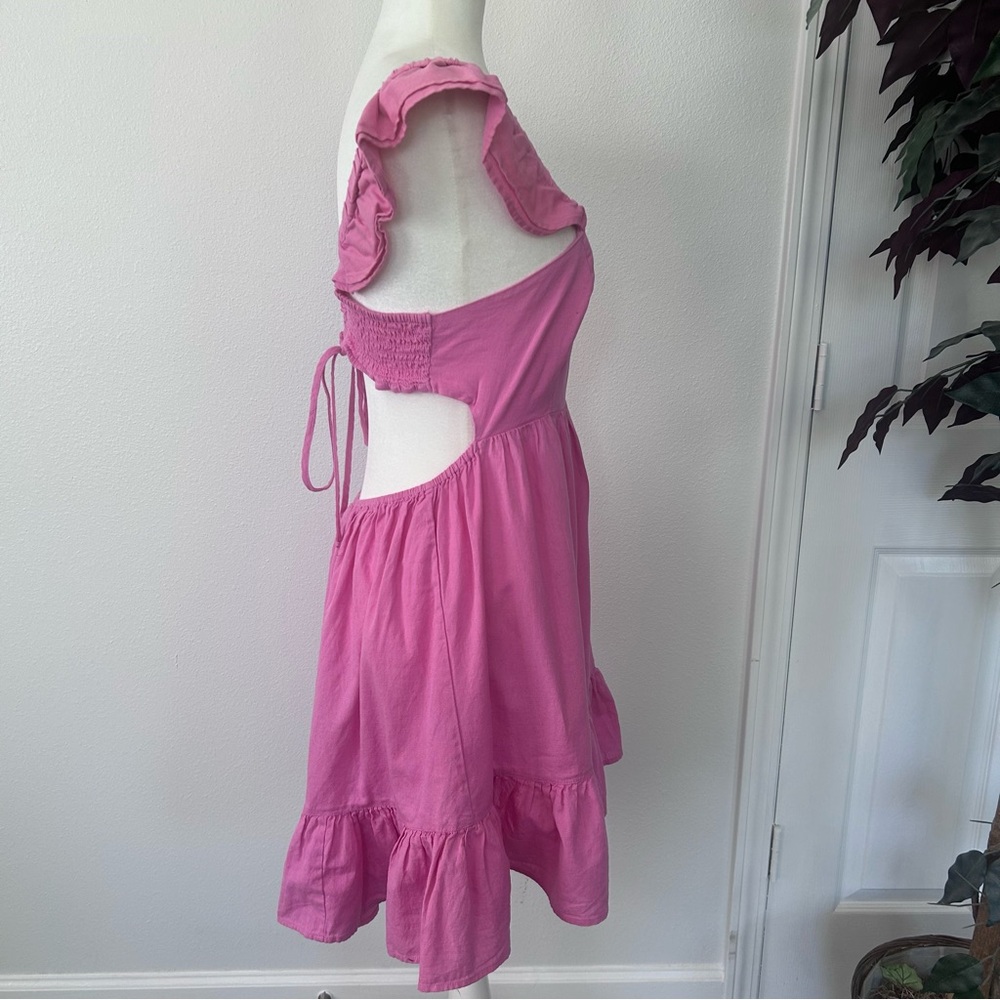 Dizzy Lizzy Pink Flutter Sleeve Midi Sundress with Square Neck
#0283 - Picture 4 of 10